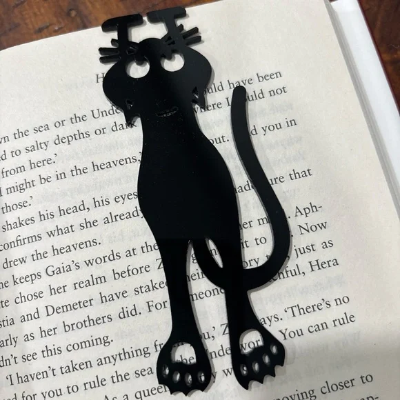Black Cat Plastic Bookmark Hanging Cat Silhouette - Picture 1 of 3